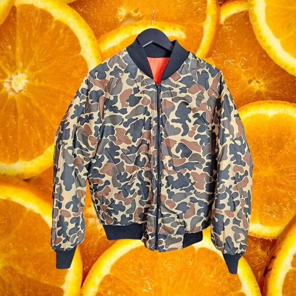 10x Men's Orange Camo Hooded Gore-Tex Full Zip Reversible Hunting Jacket Size M - Picture 4 of 16